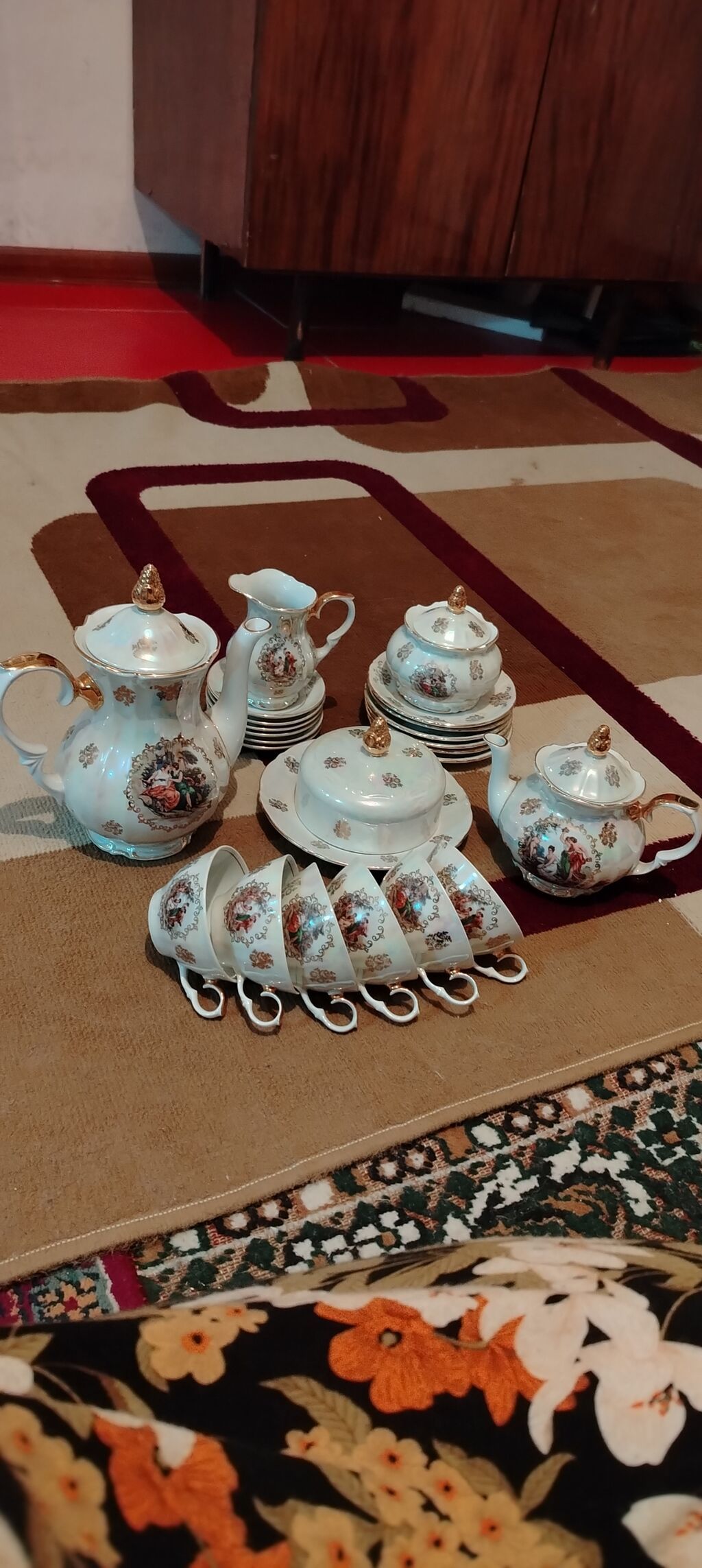 Çay dəsti, rəng - Ağ, Farfor, Çexiya — Süfrə qabı, Bakı (2)