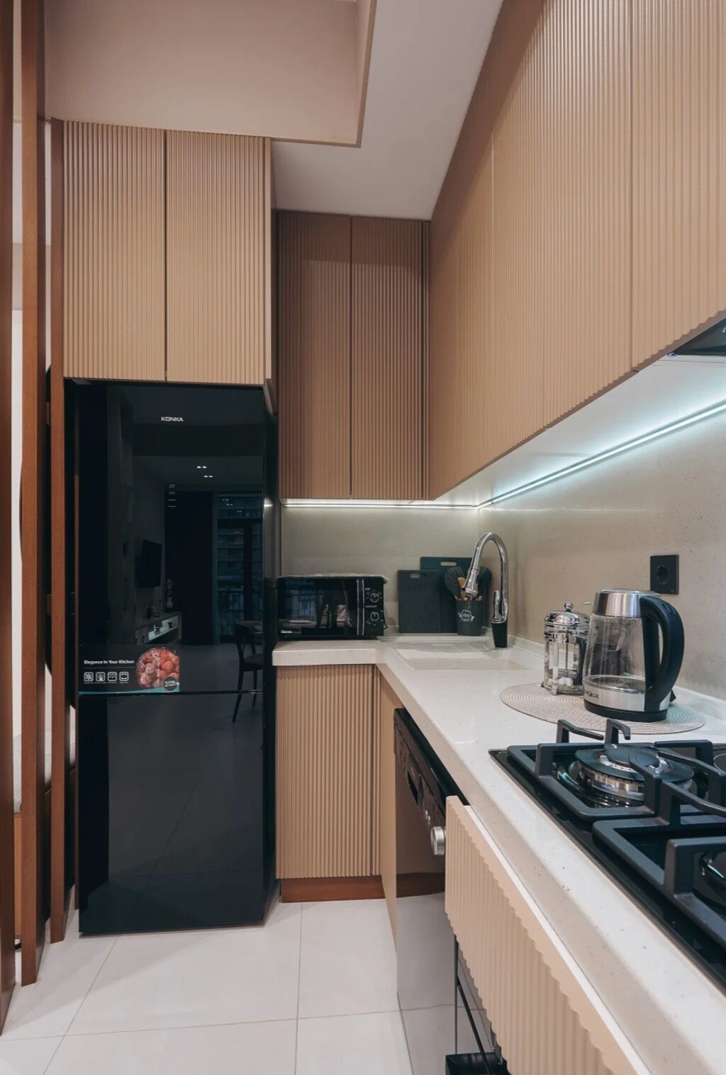 Gündəlik verilir 2 otaqlı yeni tikili 59 m², Nizami m. Malibo — Mətbəx mobilyası, Bakı (2)