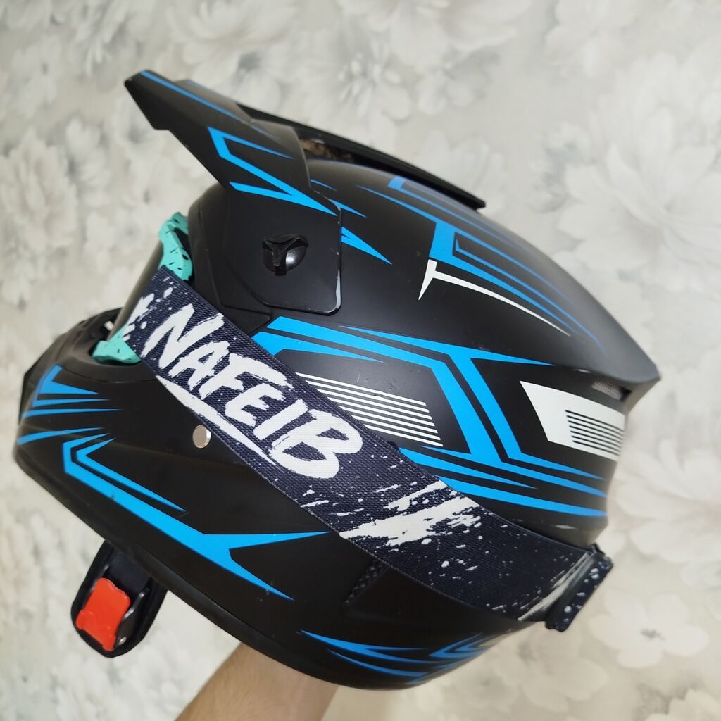 Motokros/full-face dəbilqə + eynək dəsti - Tip: Off-road/motokros — Motosiklet geyimi, Bakı (4)
