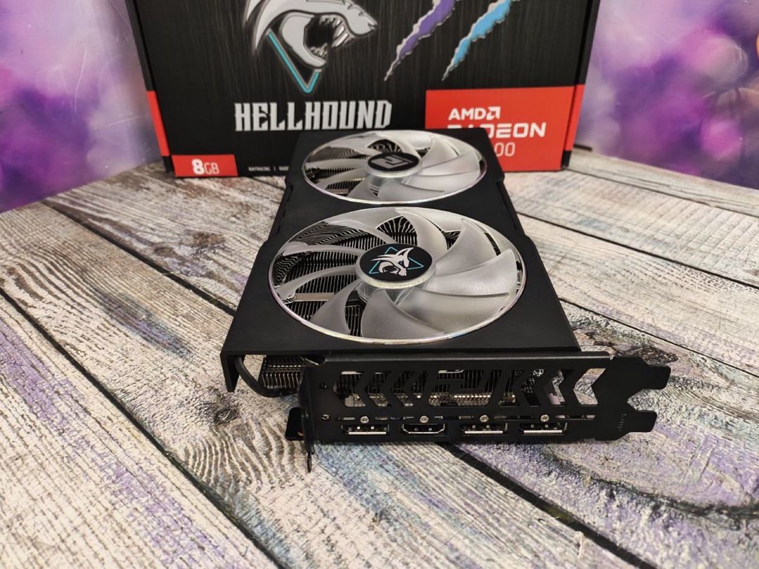 Video kart PowerColor RX 7600 HellHound 8GB — Kompüterlər və noutbuklar, Bakı (4)