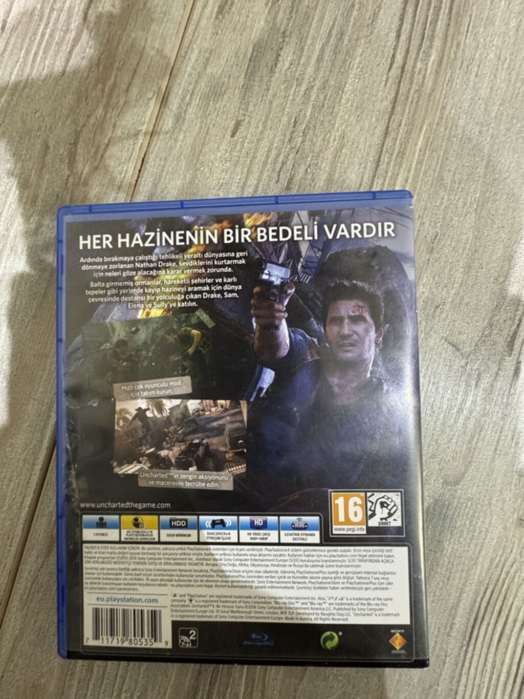PS4 oyunu: Uncharted 4 – Bir Hırsızın Sonu (Türkçe)(Rus dilide var) — Konsol oyunları, Bakı (2)