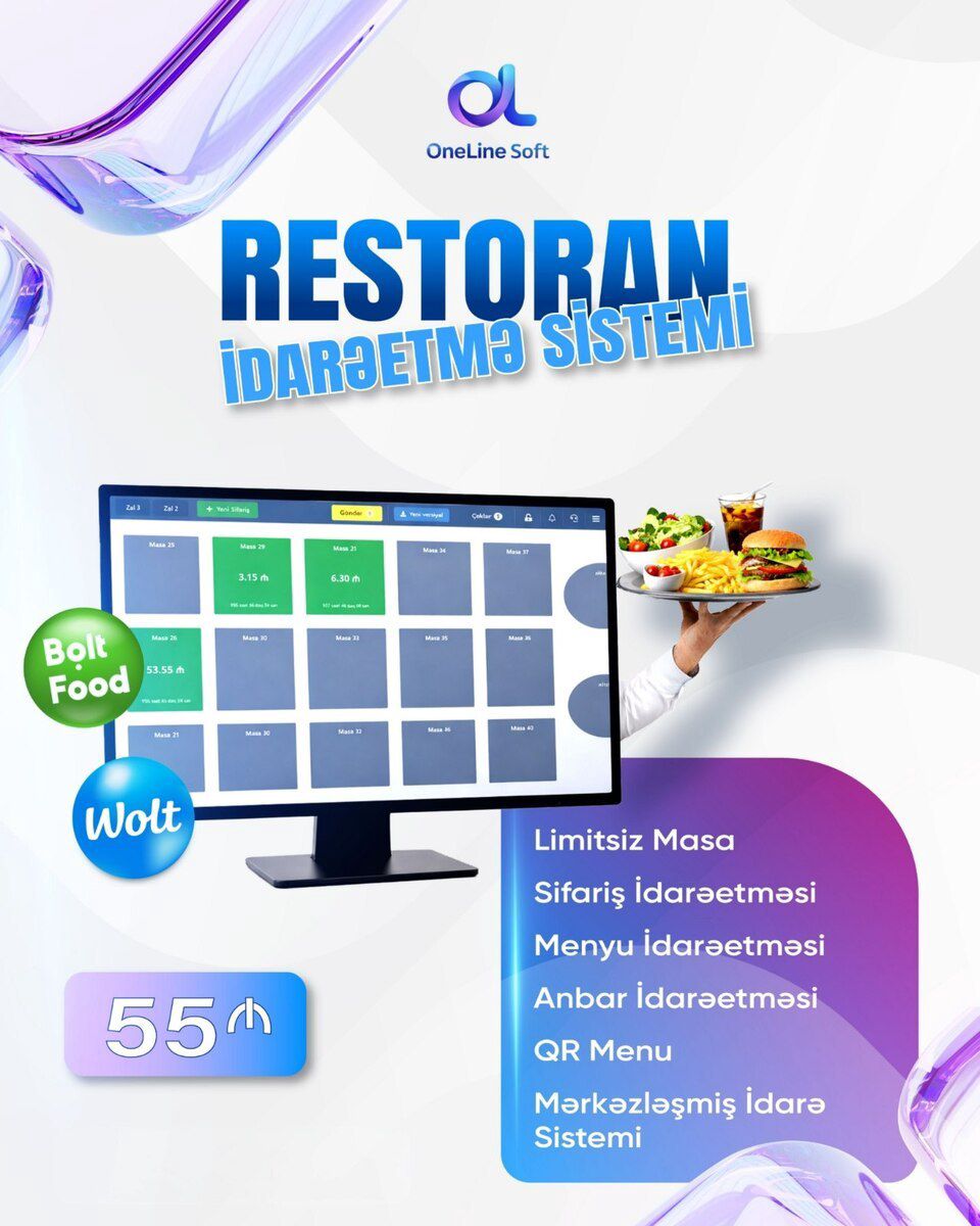 Restoran idarəetməsində tam nəzarət – OneLine Soft — Biznes və avadanlıq, Bakı