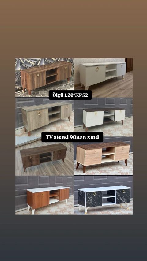 TV stend Ölçü: 1.20 33 52 sm Qiymət: 90 AZN - Müxtəlif rəng və — Bakı