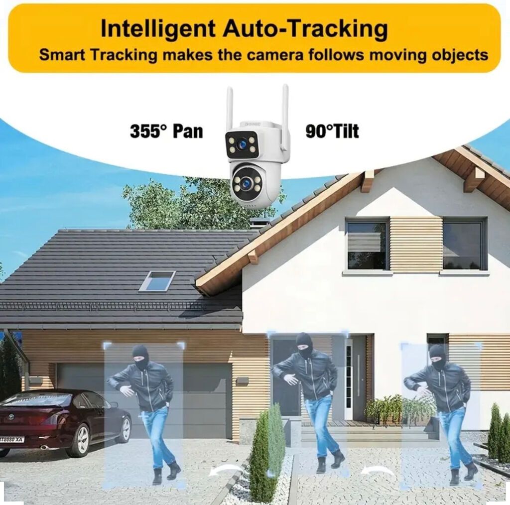 IP65 wifi təhlükəsizlik kamerası 5G Dual Lens Xarici Təhlükəsizlik — Surveillance sistemləri, Bakı (4)