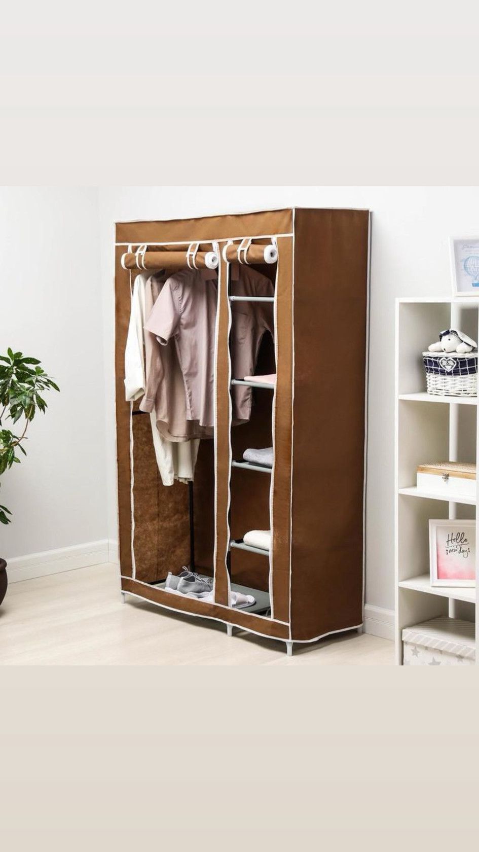 Asılqan paltarlar üçün SS044, 165x45x170 sm, qəhvəyi — Mallar, Bakı