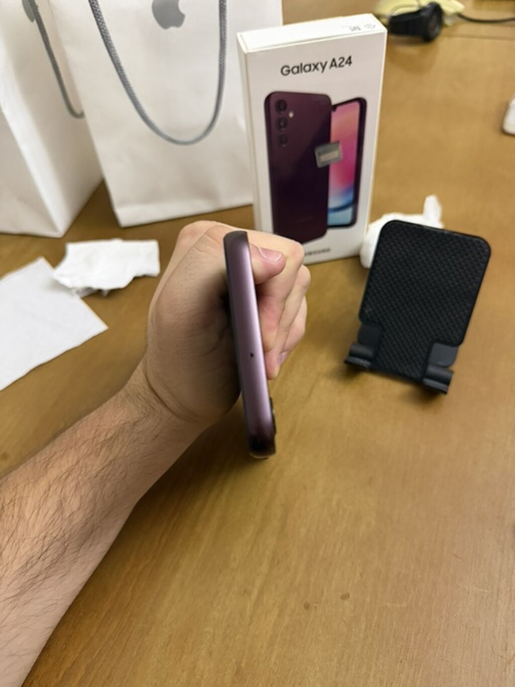 Samsung Galaxy A24 4G, 128 GB, rəng - Bənövşəyi, Barmaq izi — Samsung, Bakı (6)