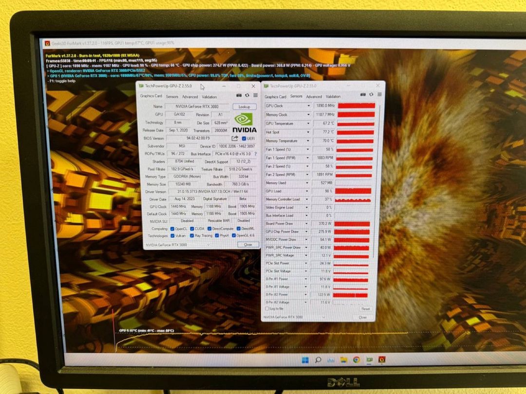 MSI GeForce RTX 3080 Ventus 3X OC 10GB (RFB) — Kompüterlər və noutbuklar, Bakı (6)