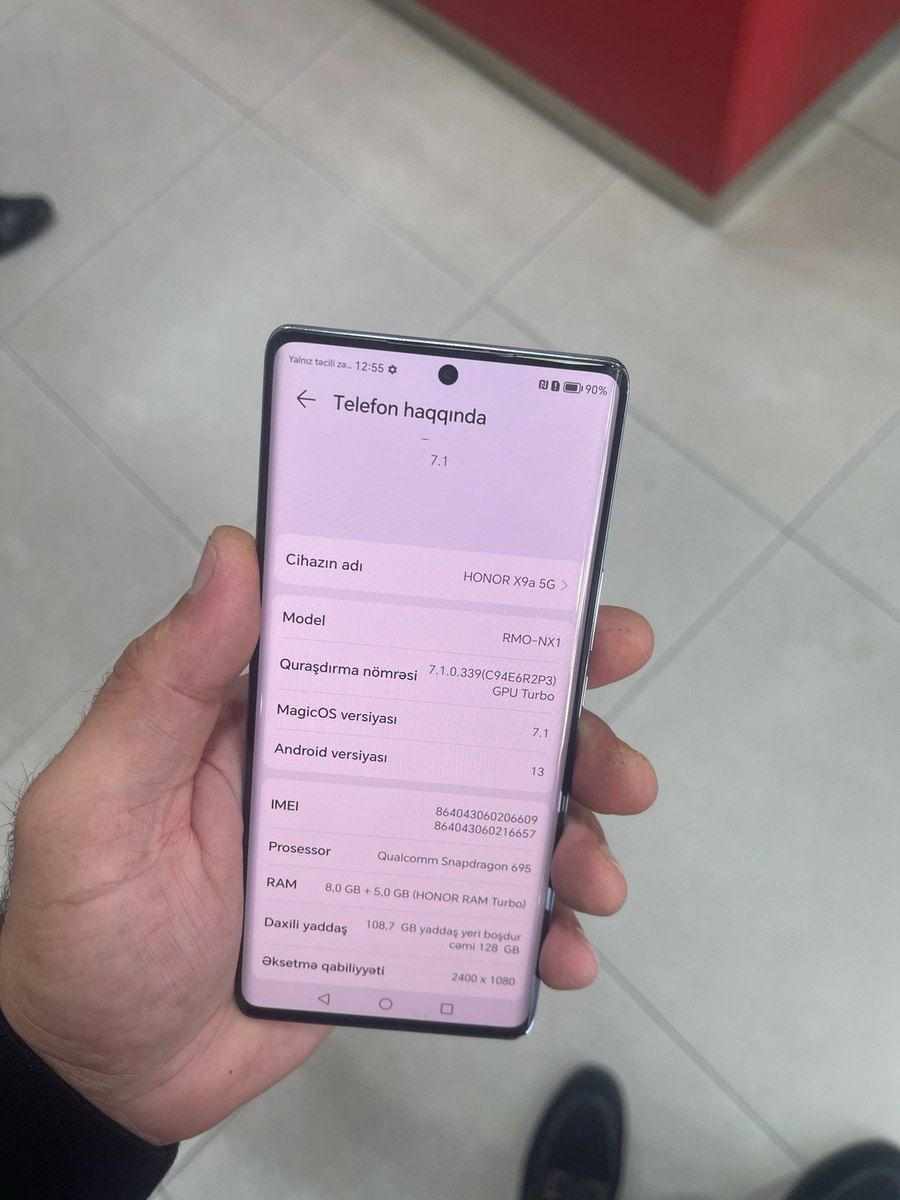 Honor X9a Titanium Silver 128GB/8GB — Smartfonlar, Bakı (2)
