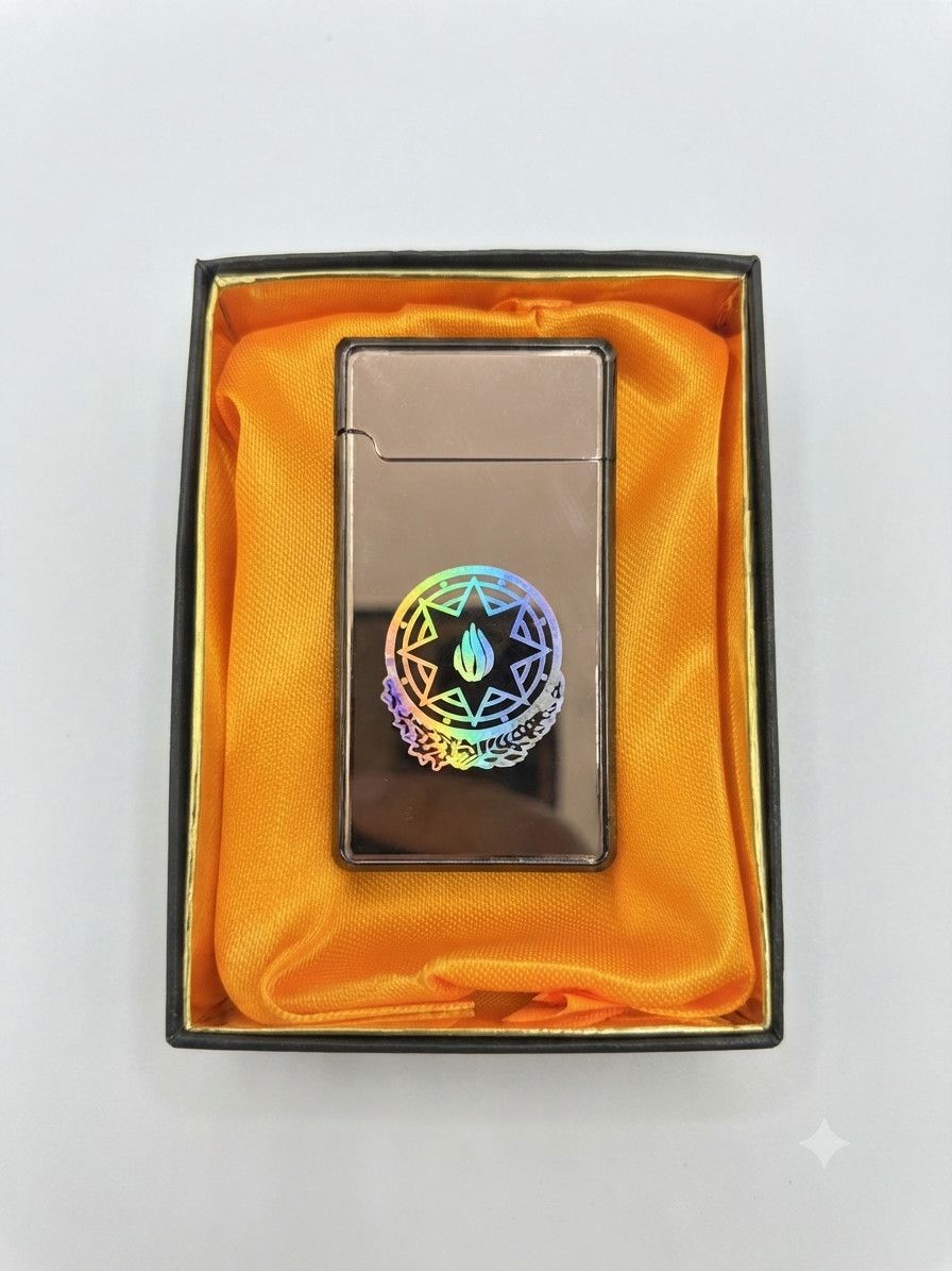 Qazla işləyən alışqan 0734, metal, qızılı — Mallar, Bakı