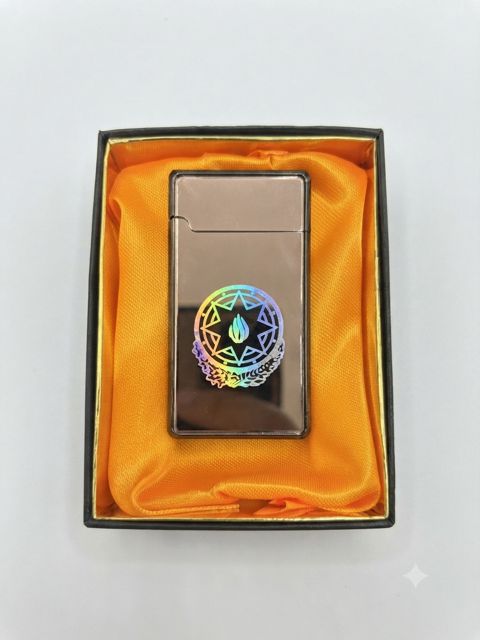 Qazla işləyən alışqan 0734, metal, qızılı — Bakı