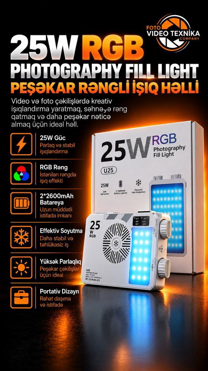 25W RGB U25 — Foto və video texnikası, Bakı