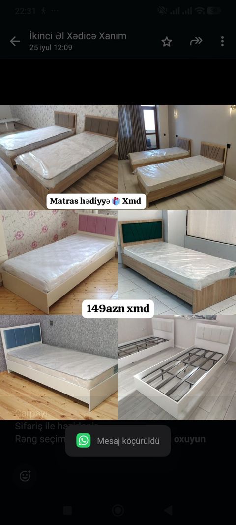 Çarpayı Sifariş ile hazirlanir Rəng seçimi mövcuddur Ölçü 90*2 — Aişə Xanım — Karavotlar
