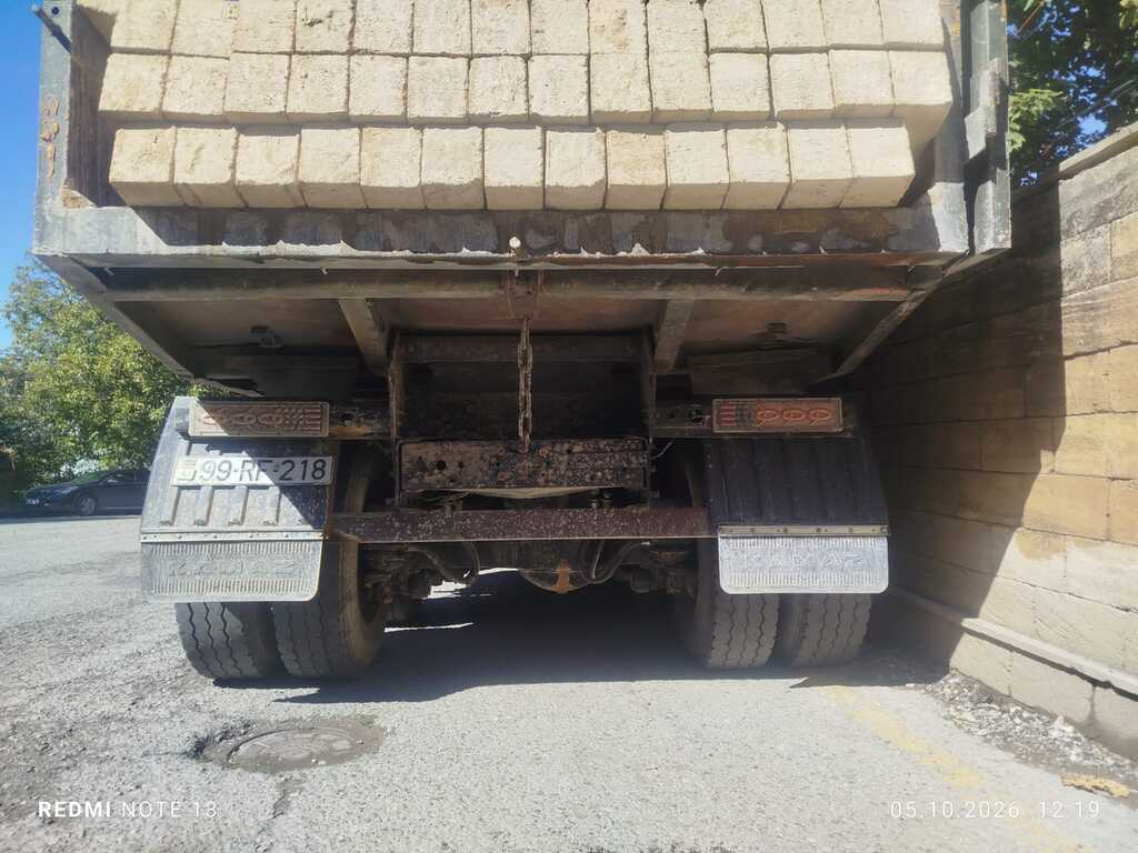 KamAz 6520, 11 L, 1992 il, 88 293 km 99-RF-218 — Yük maşınları, Şamaxı (6)