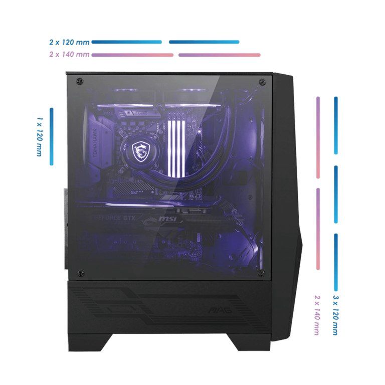 MSI MAG Forge 100M Gaming Case — Kompüterlər və noutbuklar, Bakı (2)