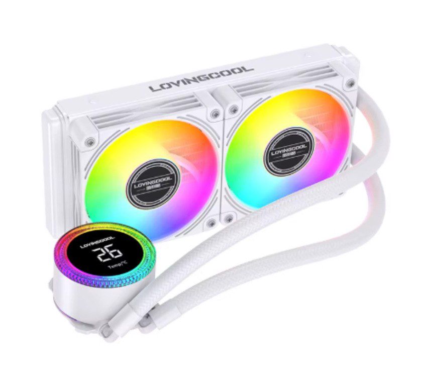 Argb Cpu Kuler LovingCool LC-W240-T2 240 with Temp. Display (White)" — Kompüterlər və noutbuklar, Bakı (2)