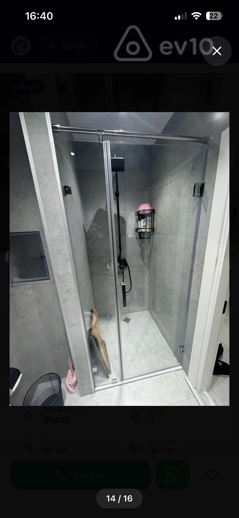 2 otaqlı mənzil, 61 m², 3 mkr — kirayə — Mənzil, Bakı (11)
