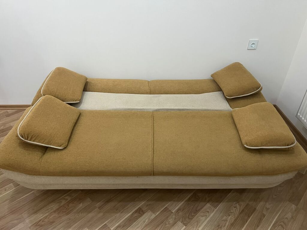 Çevrilən divan/çarpayı - Rəng: xardal-sarı və bej kombinasiya — Divanlər, Bakı (7)