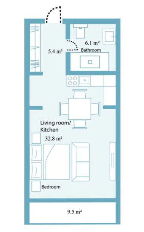 Satılır 2 otaqlı yeni tikili 61.8 m² — Mənzil, Bakı (7)