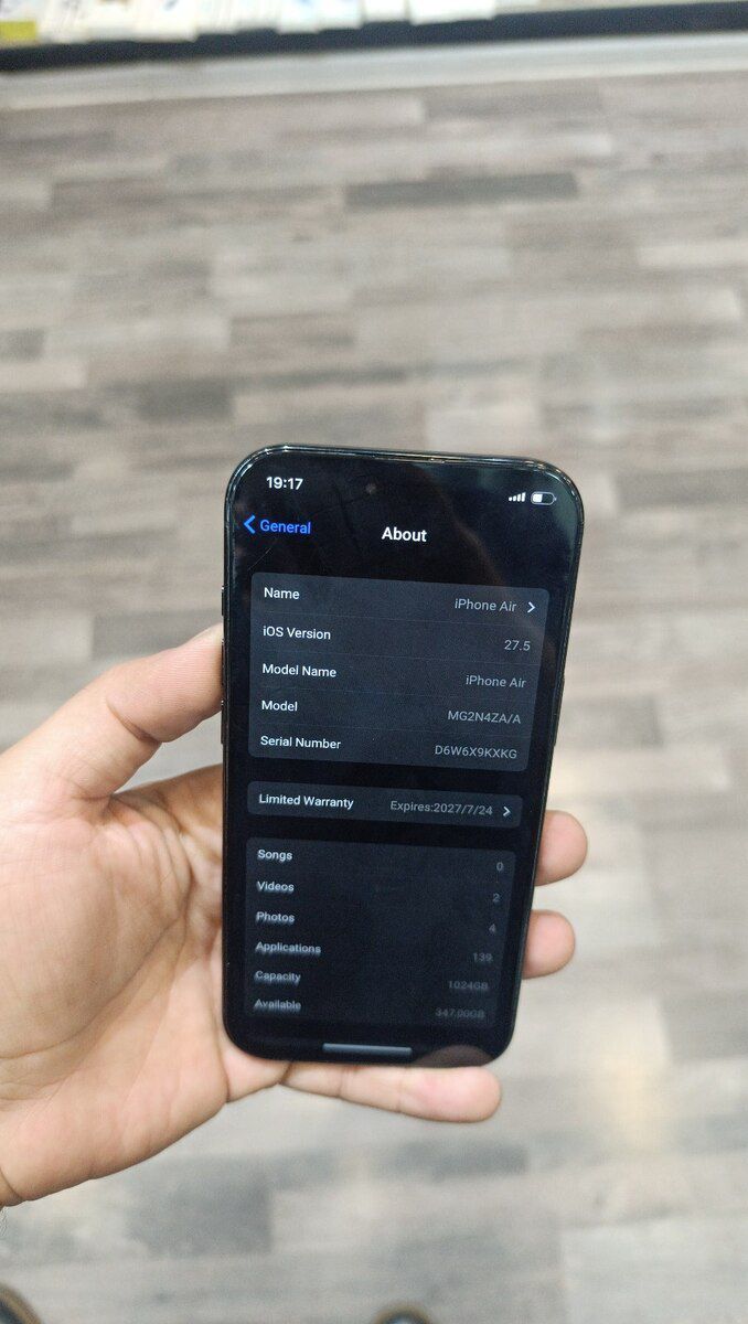 Apple iPhone Air Space Black 1TB/8GB — Smartfonlar, Bakı (6)