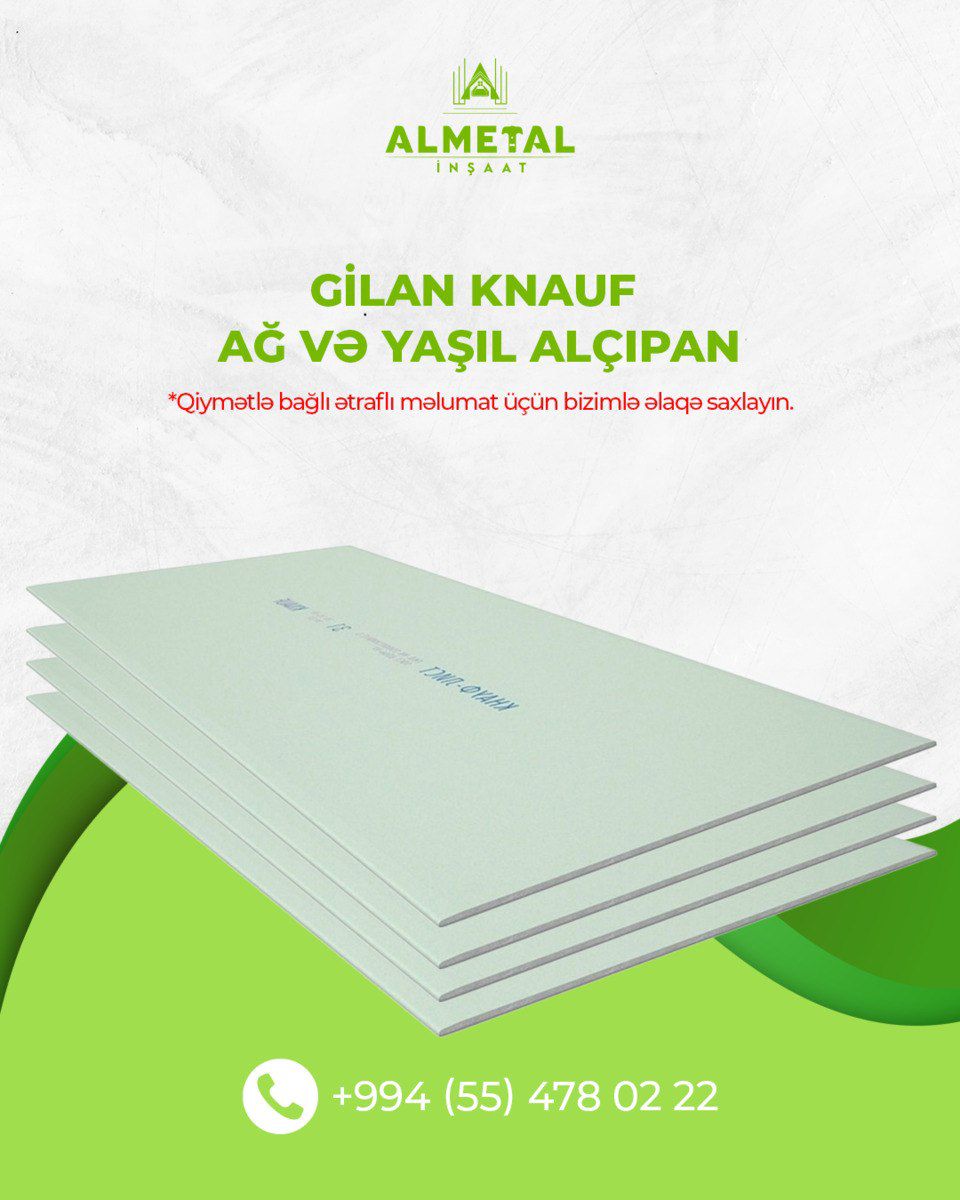 Alçıpanlar Gilan&Knauf — Təmir və inşaat, Bakı (2)