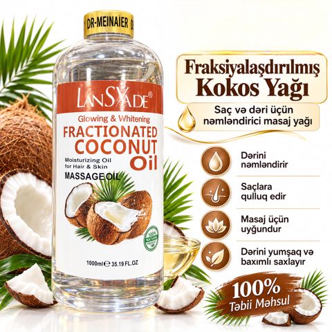 Masaj yağı Lansyade Fractionated Coconut Oil 1000 ml — Bakı