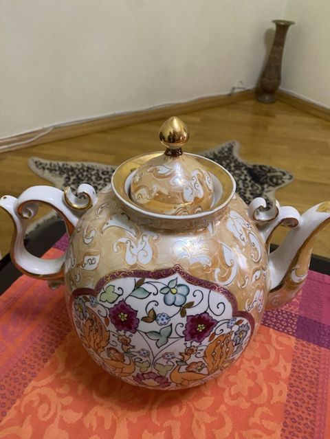 Porcelan çaydan – əl işi dekorlu - Material: keyfiyyətli porcelan — Bakı