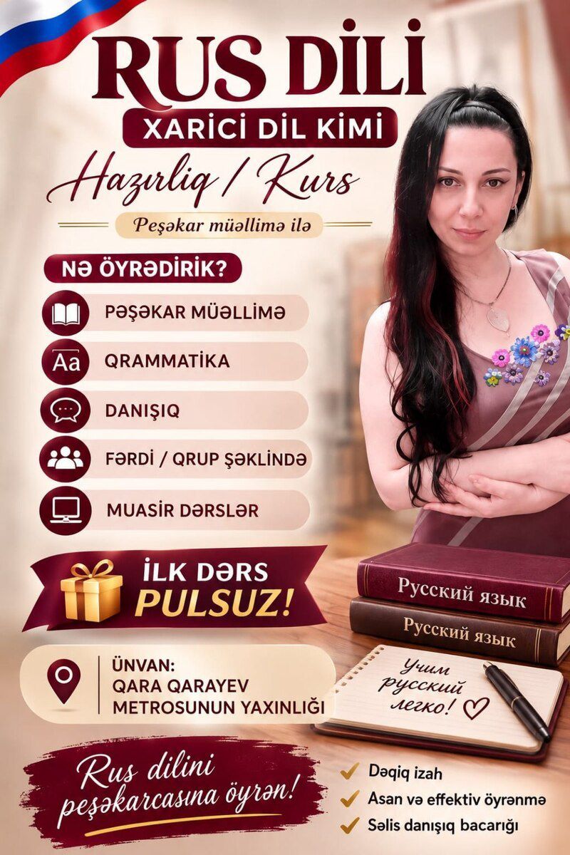 Rus dili hazırlığı — Təlim, kurslar, Bakı