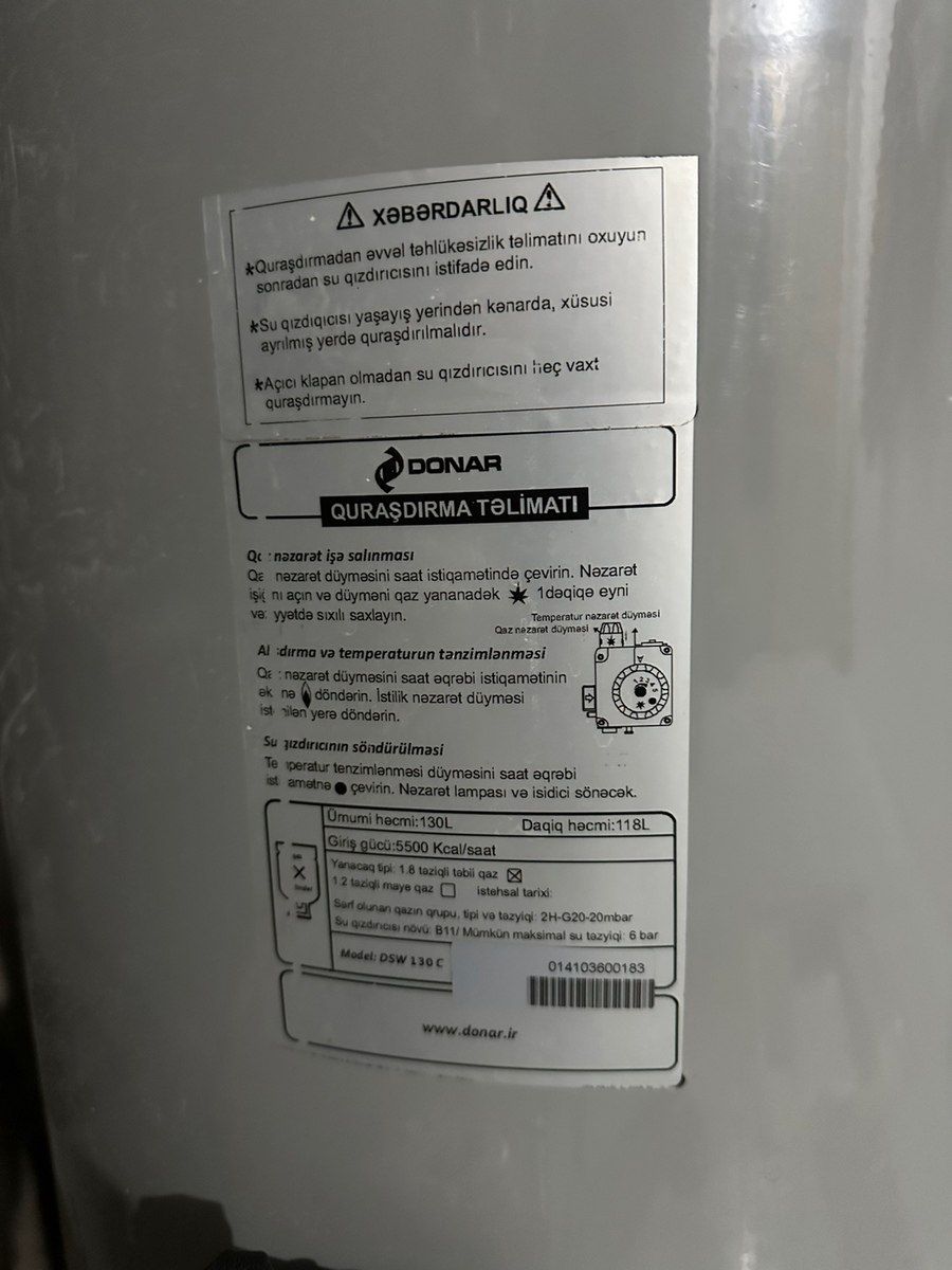 Газовая колонка — Təmir və inşaat, Gəncə (2)