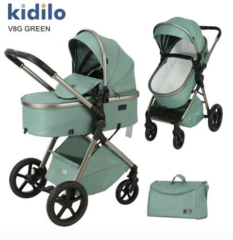 Uşaq arabası Kidilo V8G AD016, yaşıl — Bakı