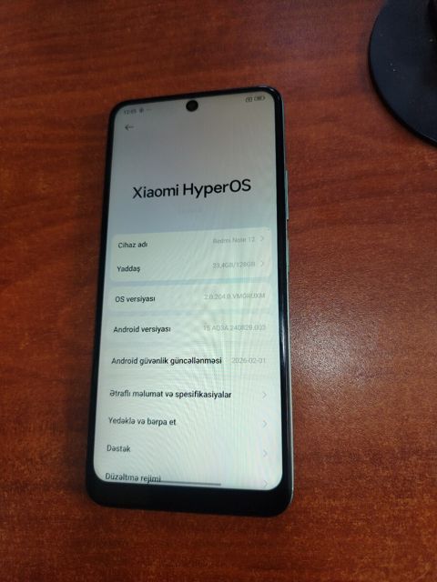 Xiaomi Redmi Note 12 (4G) Ice Blue 128GB/4GB — Bakı