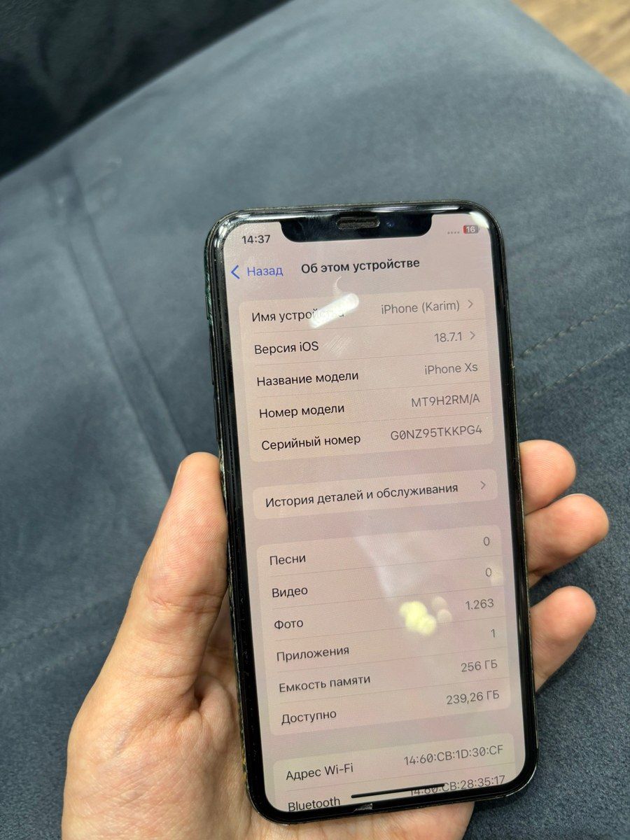 Apple iPhone XS Space Gray 256GB/4GB — Smartfonlar, Bakı (4)
