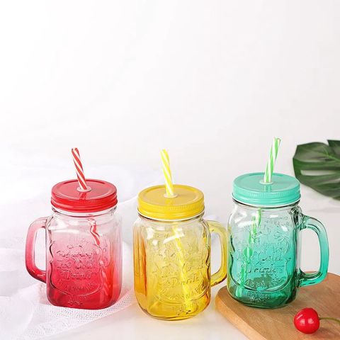 Fincan vm1100, şüşə, borucuq ilə, mavi, 450 ml — Bakı