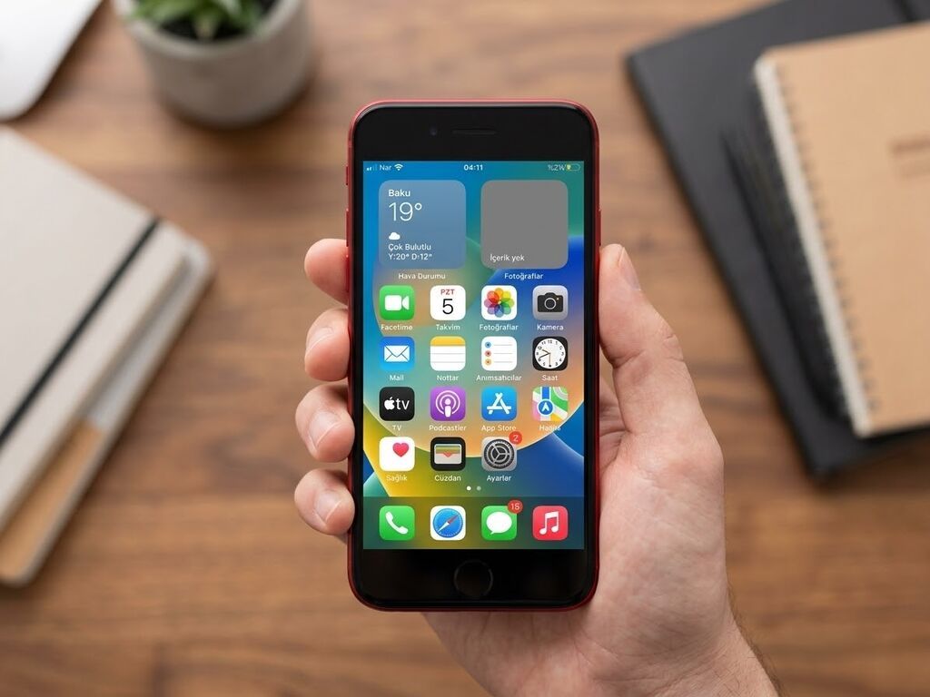 IPhone 8, 64 GB, Qırmızı, Barmaq izi — Apple iPhone, Digah