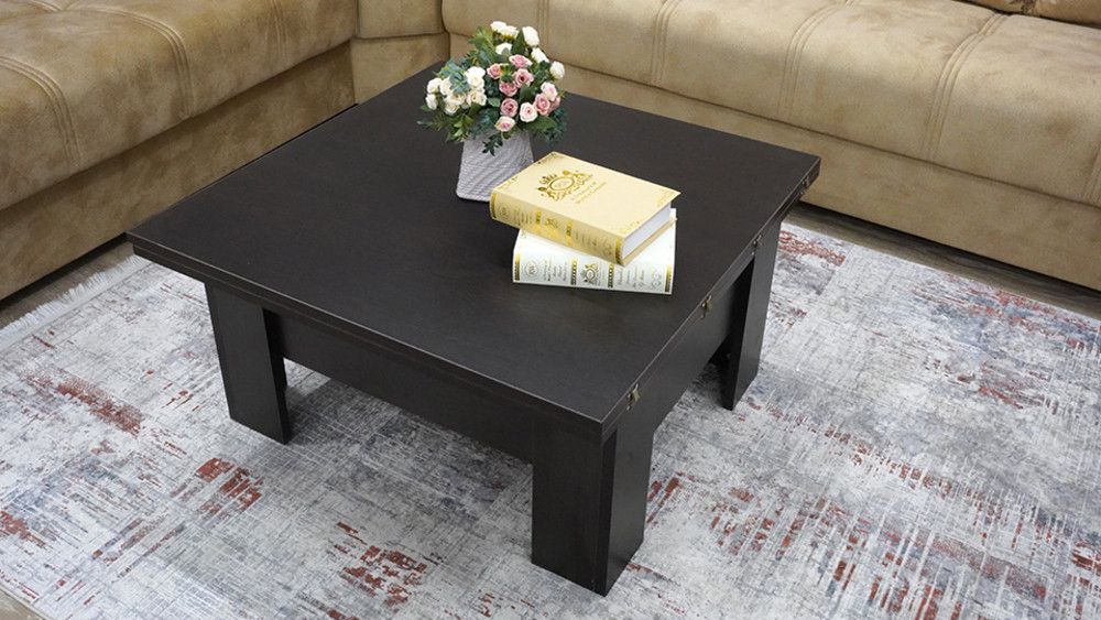 Jurnal masası‑transformer JM4612, DSP, qara, 80x80x41.6 sm — Jurnal masaları, Bakı