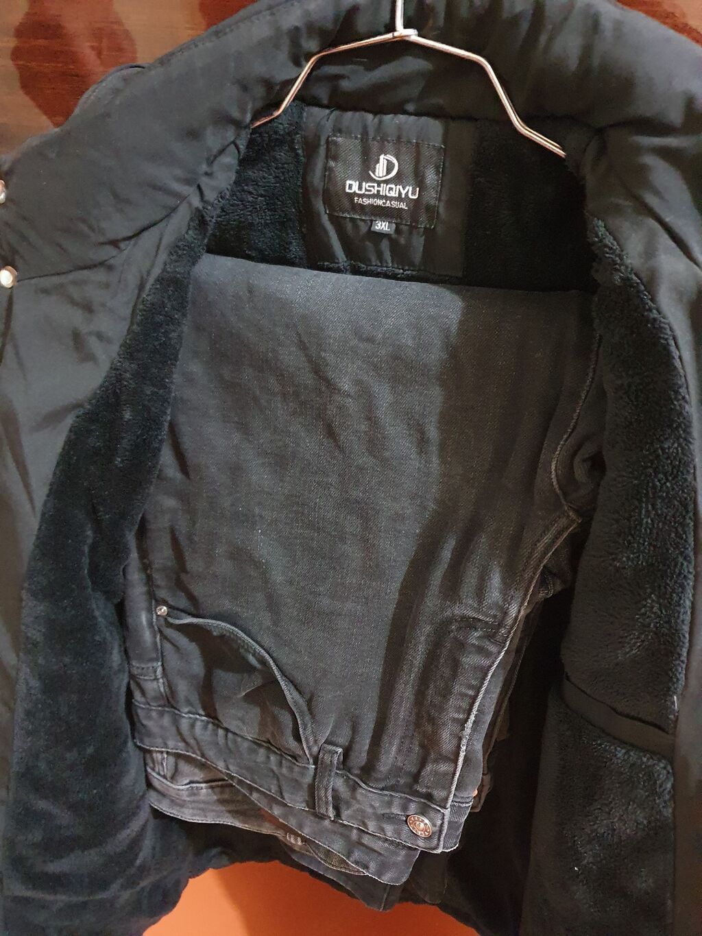 Dushıqıyu kişi parkası – 3XL ölçü - Rəng: qara - Uzun model, qış üçün — Kurtkalar, Bakı (4)