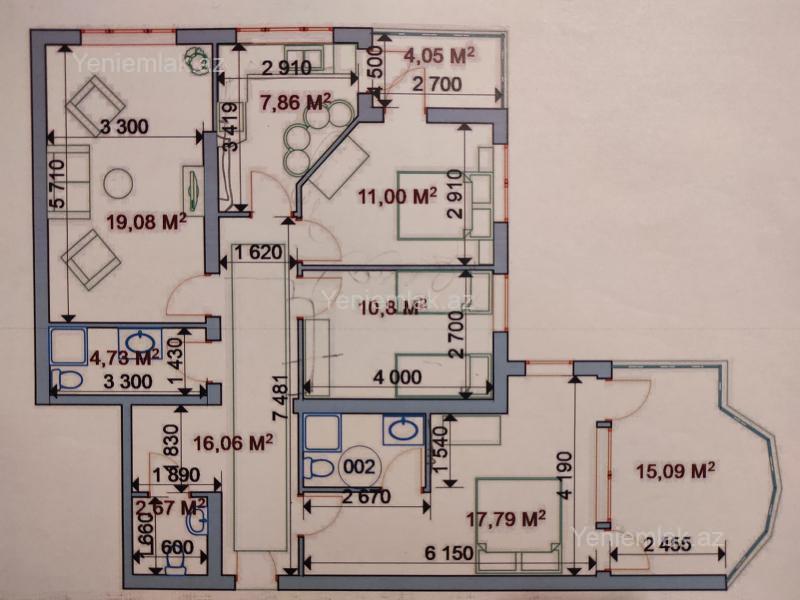 Satılır 4 otaqlı Bina evi menzil (Yeni tikili), 113.1 m², 76-cı məhəllə — Mənzil, Sumqayıt (3)