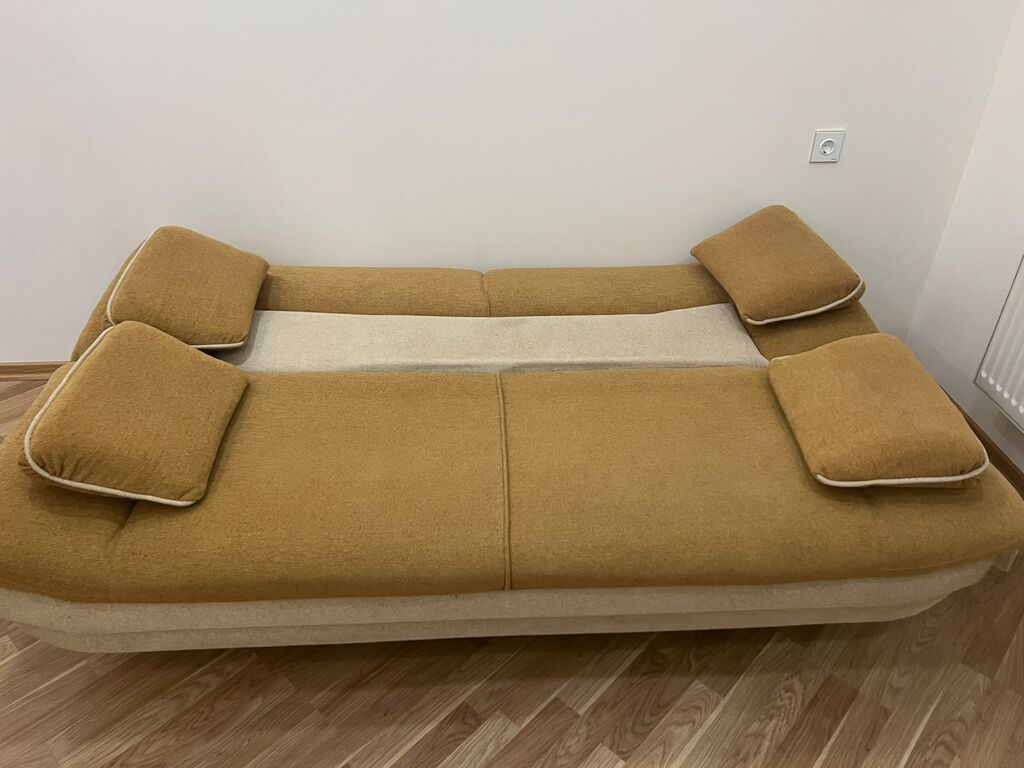Çevrilən divan/çarpayı - Rəng: xardal-sarı və bej kombinasiya — Divanlər, Bakı (6)