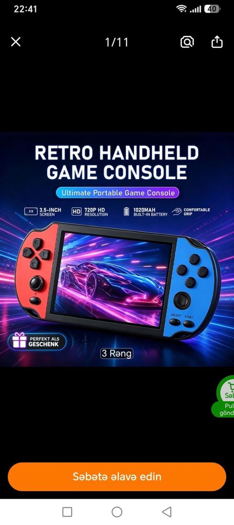 Retro Handheld Game Console – portativ retro oyun konsolu — Cəlilabad
