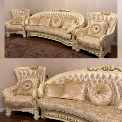 Divan kreslo dəsti satılır 1200₼. Əla vəziyyətdədir. Ünvan: Sumqayıt E — Bakı
