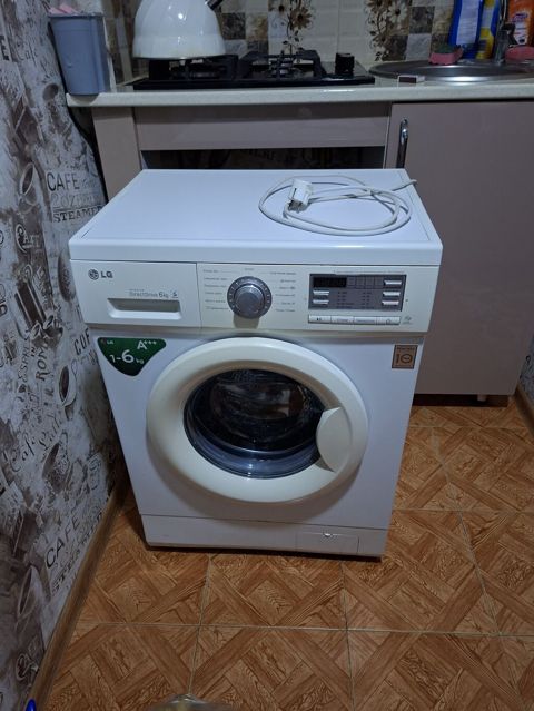Paltaryuyan maşın LG, 6 kq, İşlənmiş, Avtomat, Qurutma var — Digah
