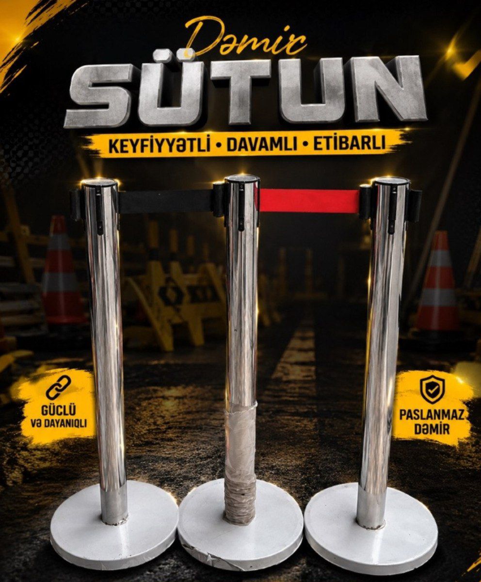 Dəmir sütunlar (lentli baryer sistemi) — Ağıllı ev və təhlükəsizlik, Bakı
