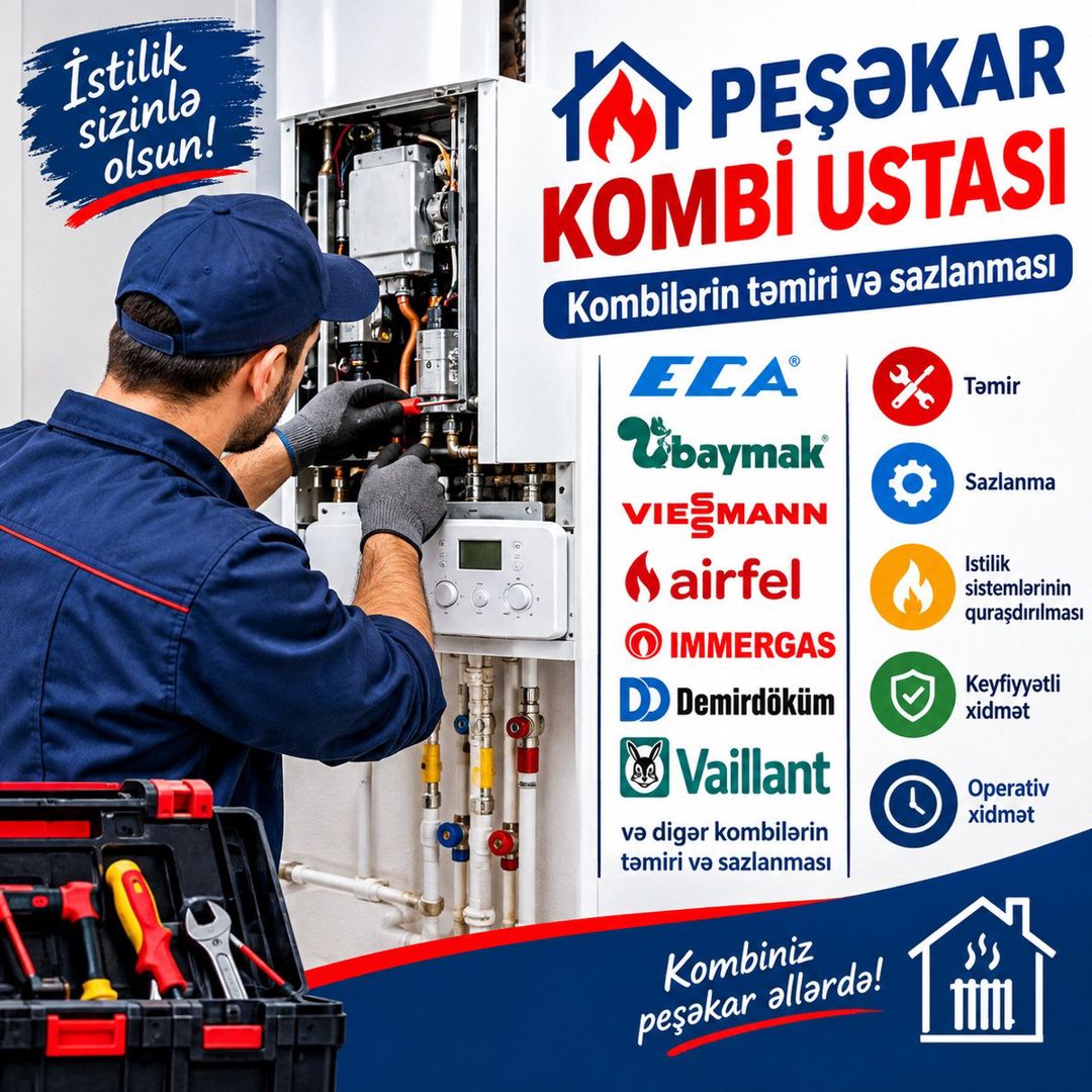 Kombi ustası — Aparatların təmiri və quraşdırılması, Bakı