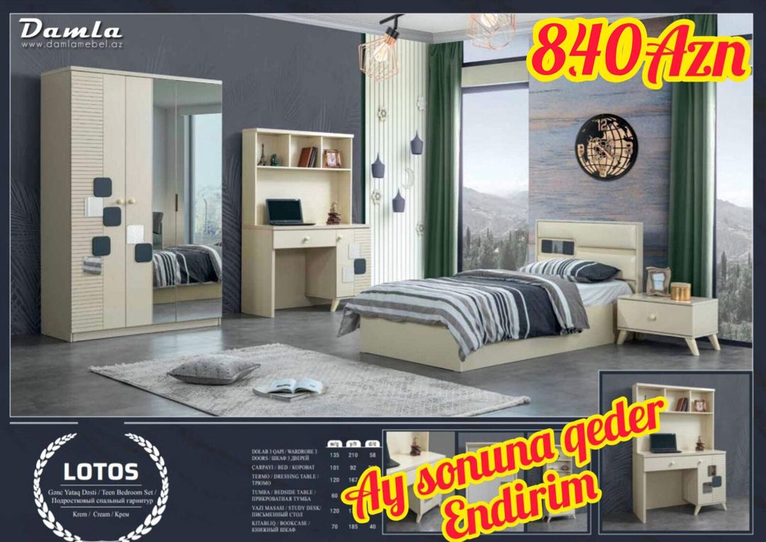 Gənc yataq otağı mebeli — Mebel, Bakı