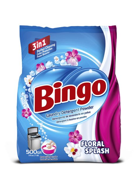 Yuyucu toz Bingo, rəngli paltar üçün, əldə yuma, 500 qr — Bakı