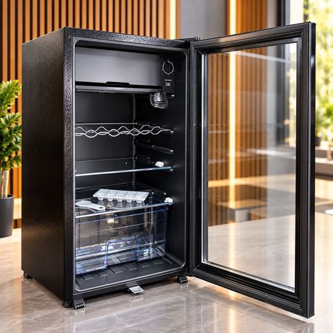Yeni Mini Soyuducu Satılır, rəng - Qara, Dolab içi — Bakı
