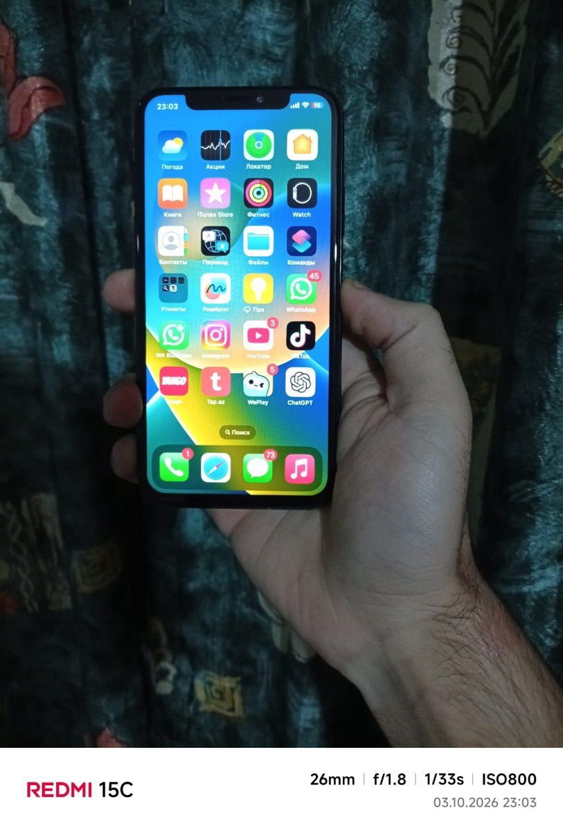 Apple iPhone X Space Gray 64GB/3GB — Smartfonlar, Bakı (4)