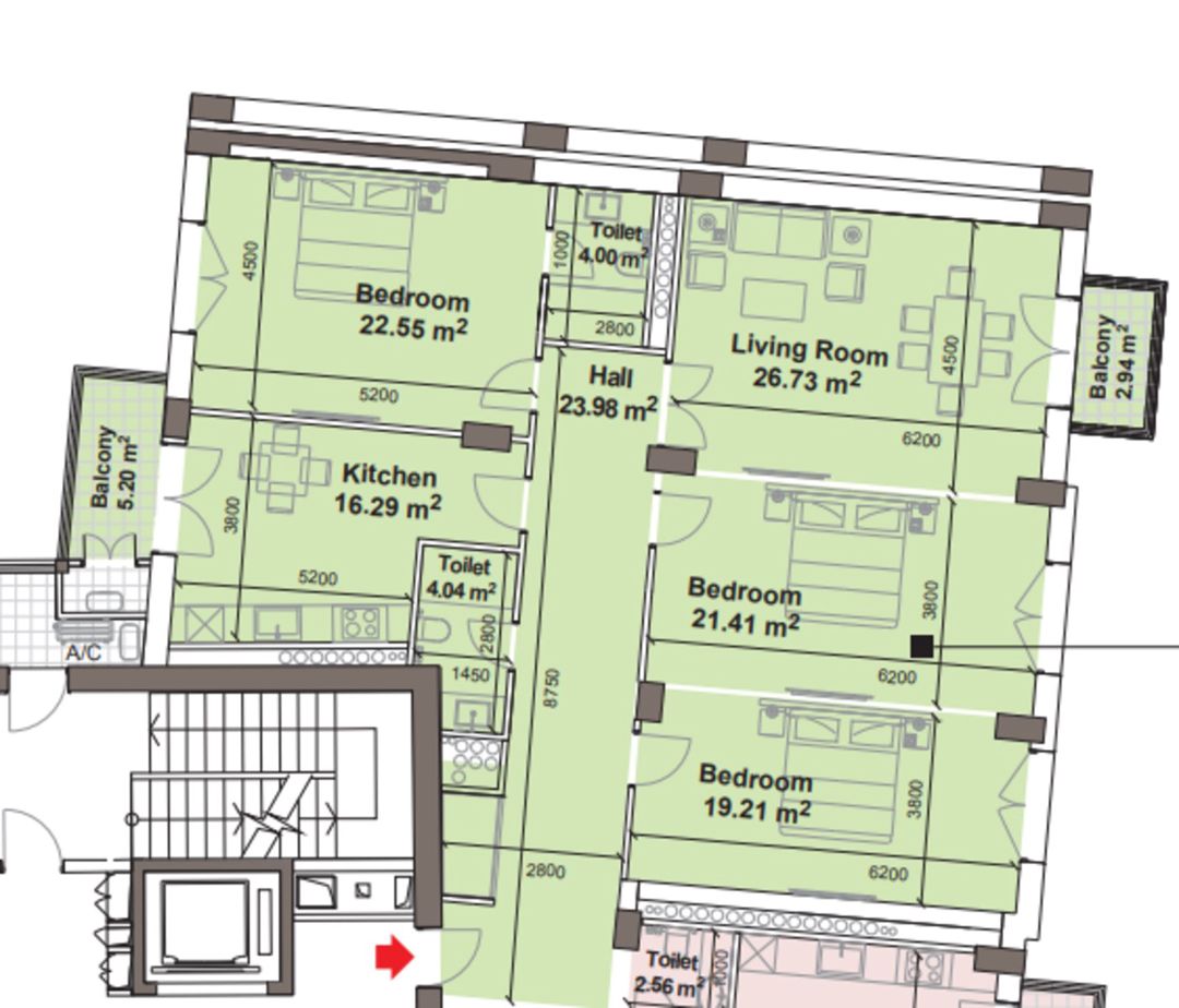 Satılır 4 otaqlı yeni tikili 152.6 m² — Mənzil, Bakı (2)