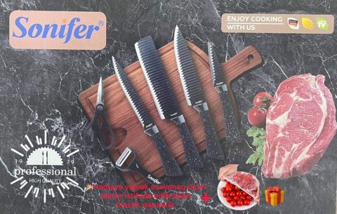 Mətbəx bıçaqları dəsti BB-001717, qara — Bakı