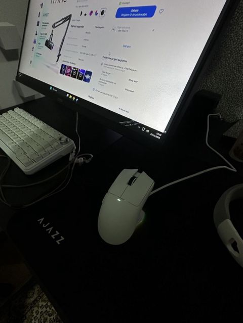 Attack Shark X11 simsiz/simli gaming mouse - Rəng: ağ - Bağlantı — Bakı