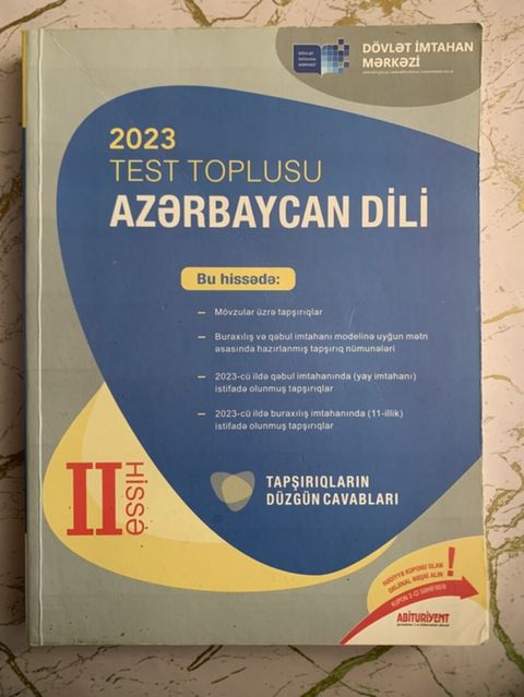 Məhsul: “2023 Test Toplusu – Azərbaycan dili (II hissə)” — Bakı